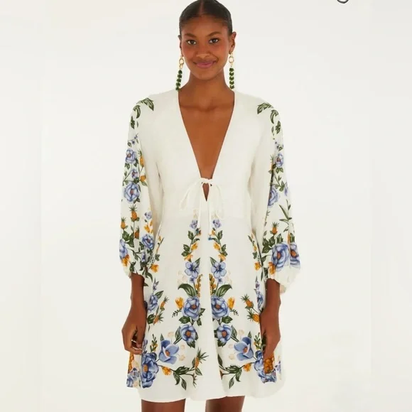 FARM Rio Floral Penelope Dress Size M - Picture 2 of 12